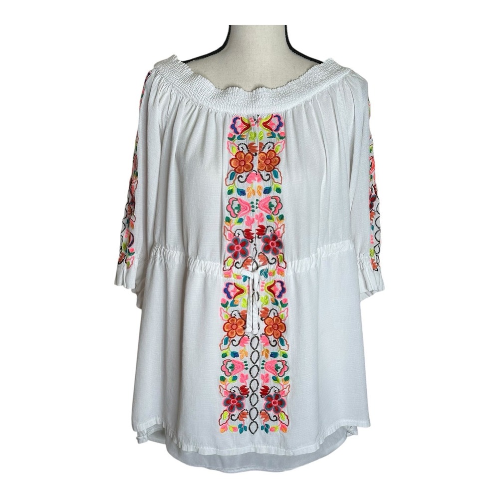 Misa Los Angeles Sera Off The Shoulder Scalloped Embroidered Woman‎ Size Medium